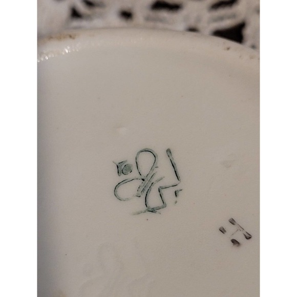 Vintage porcelain inkwell pen holder Bavaria boy and dog - Picture 9 of 9